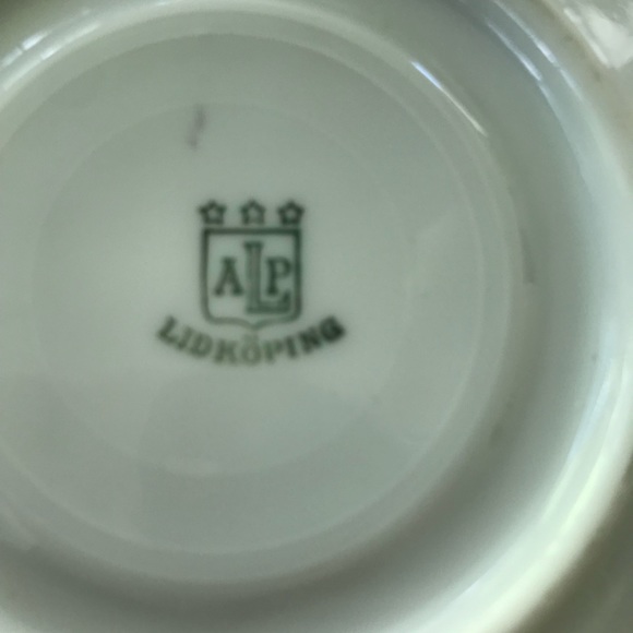 ALP LIDKOPING Cup and saucers - set of five antique, Sweden. - Picture 8 of 14